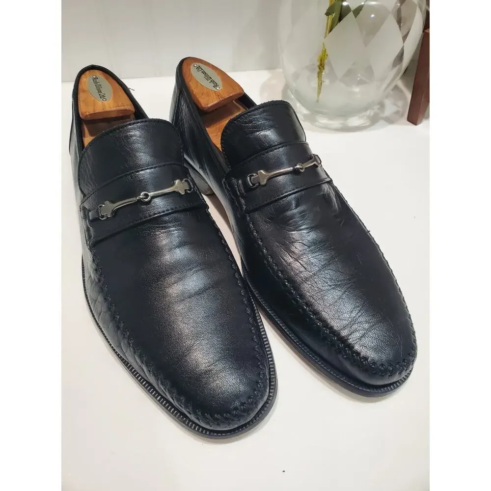 Bruno Magli Black Leather Shoes Size 12